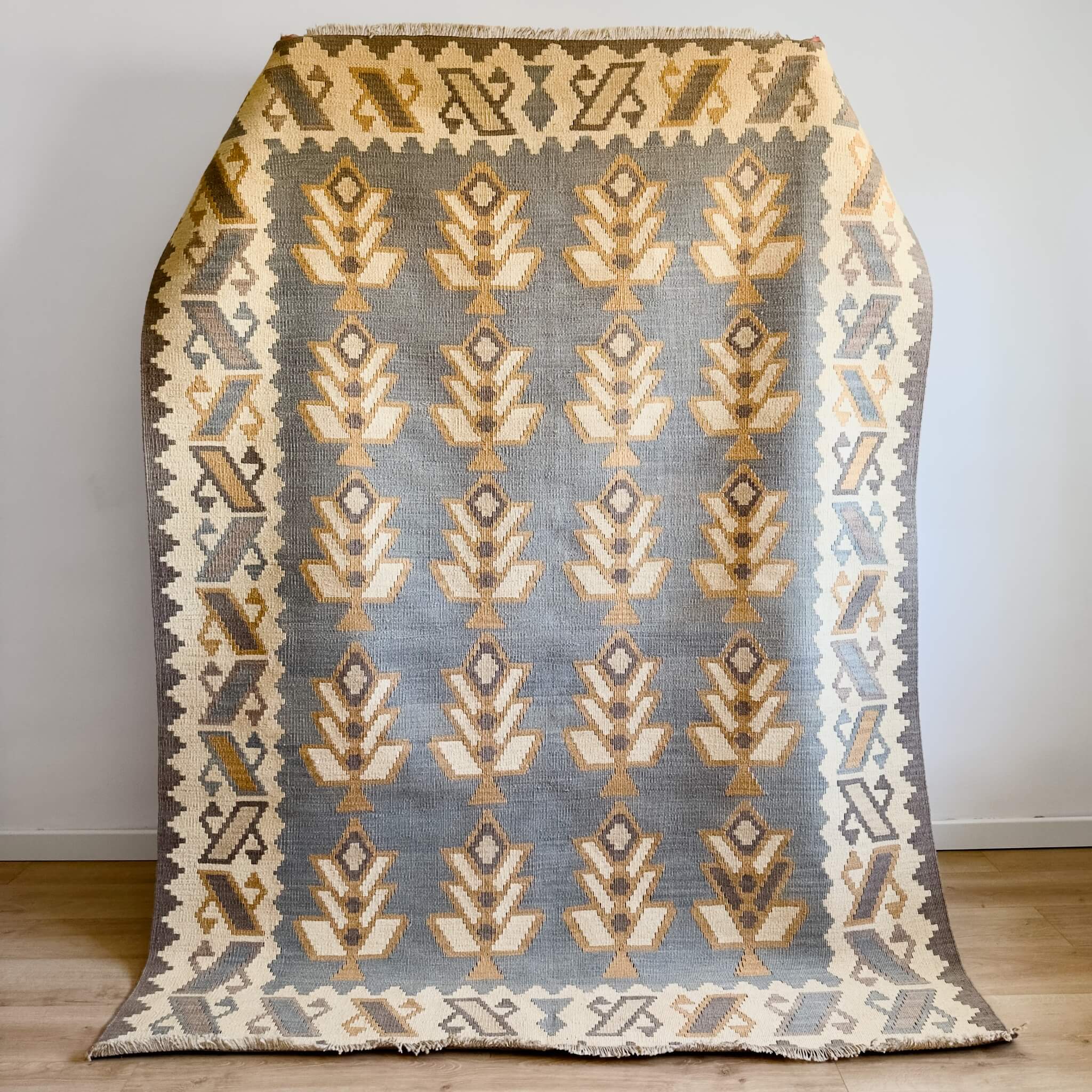 Covor Traditional din Lana - Kilim Gashghai - culori neutre