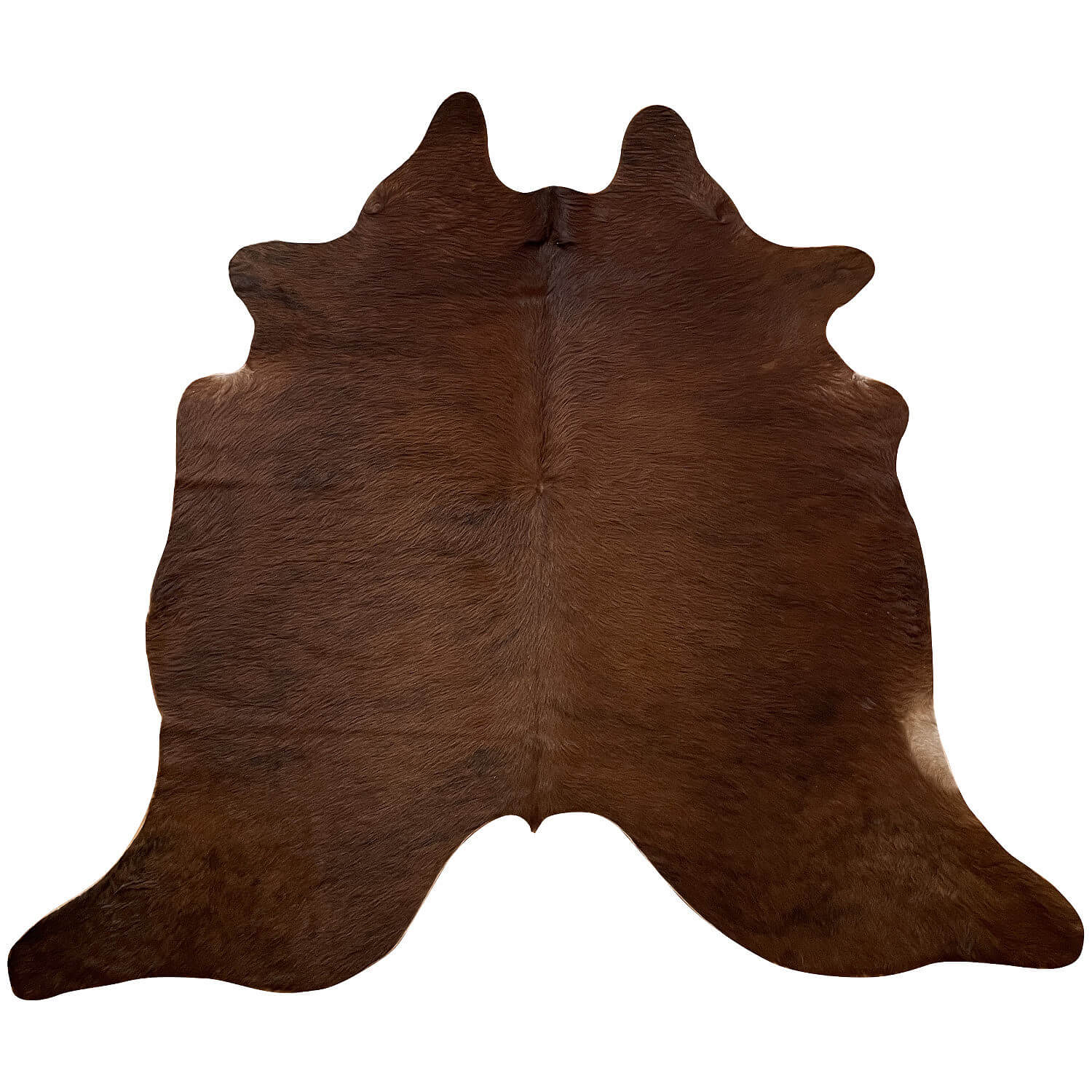 Covor piele de vaca maro rosiatic cu fir lung