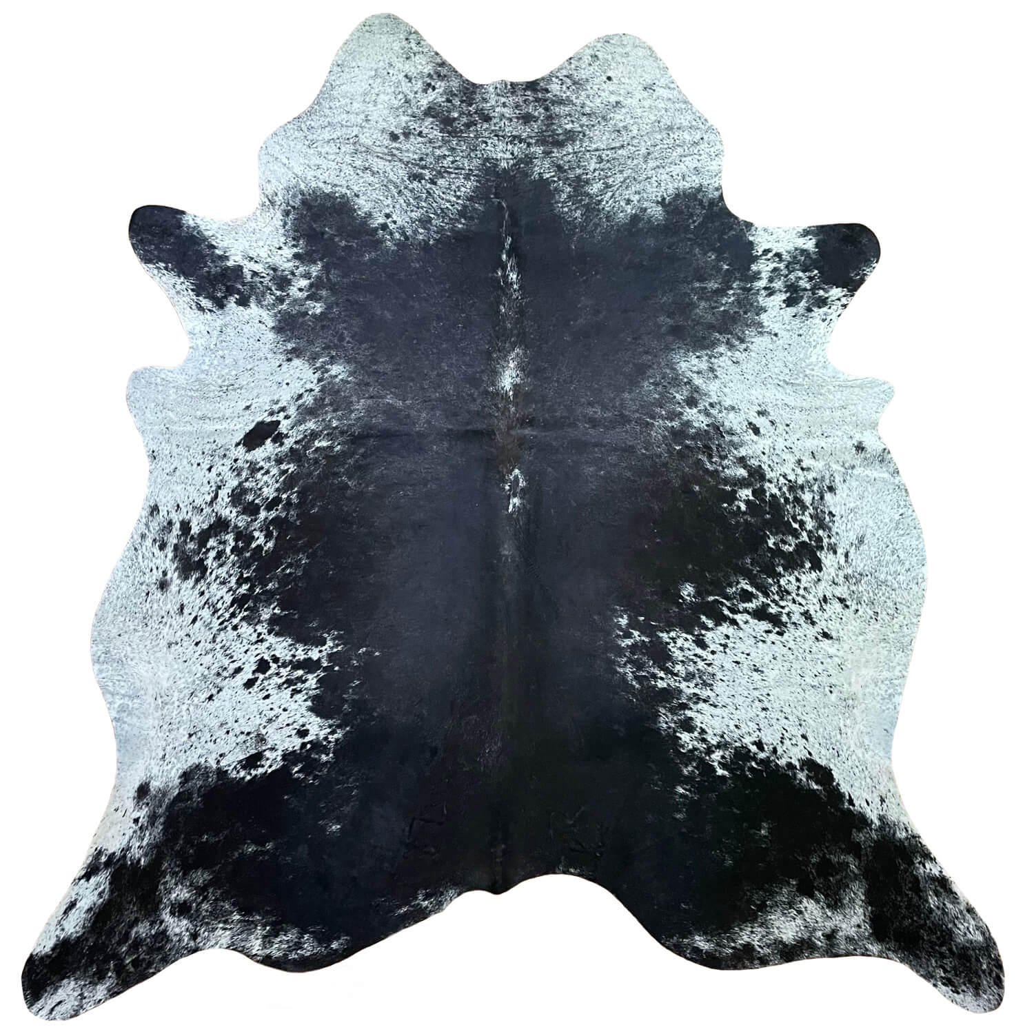 covor piele de vaca naturala gri si negru pestrit, mango+bloom