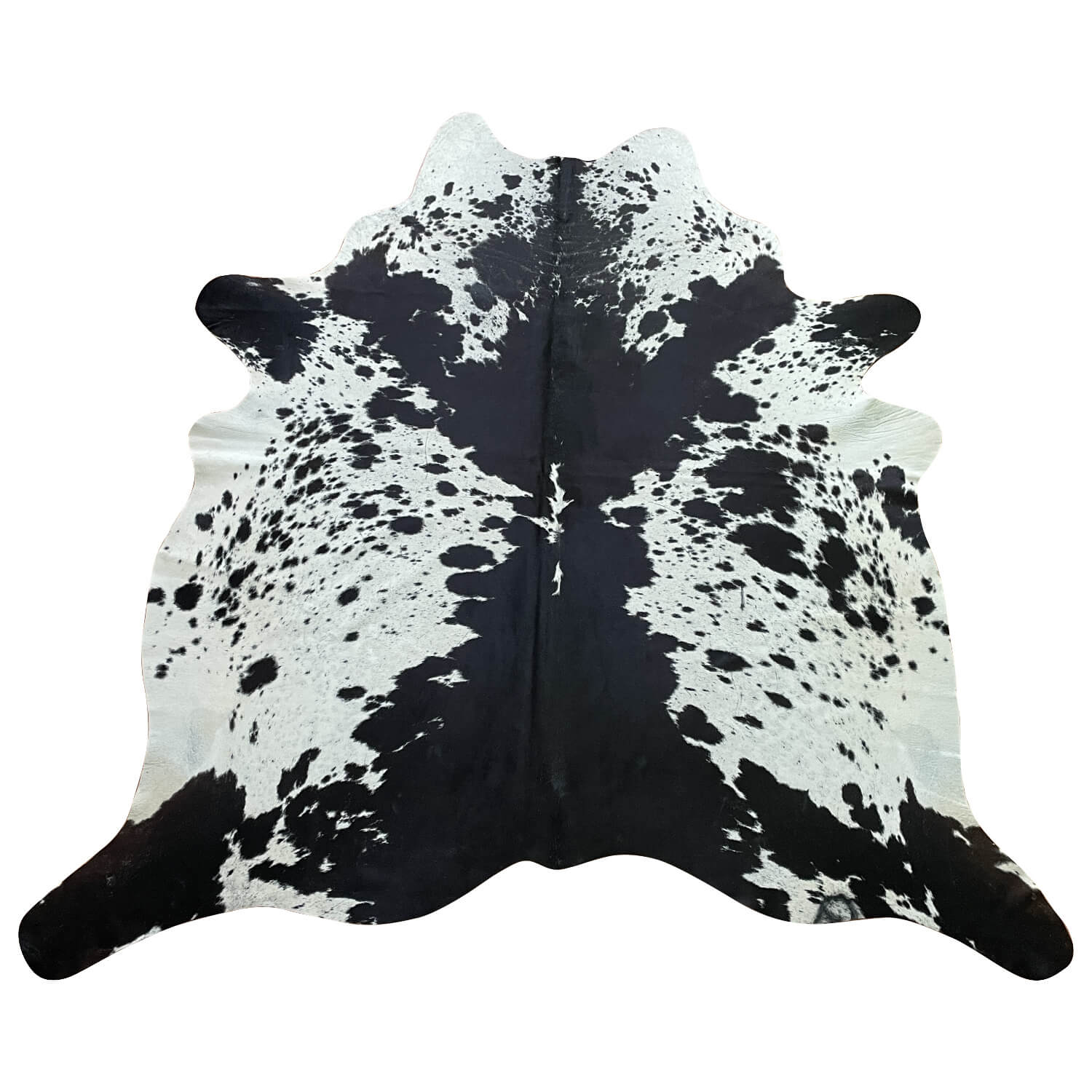 covor din piele de vaca alb si negru cu pete, mango+bloom