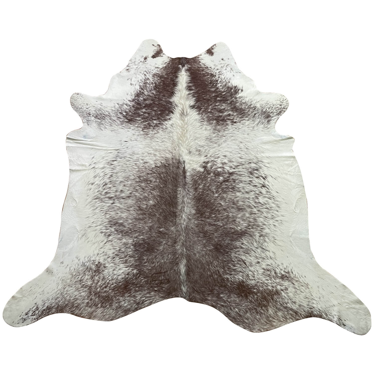 covor din piele de vaca negru alb cu maro, mango+bloom