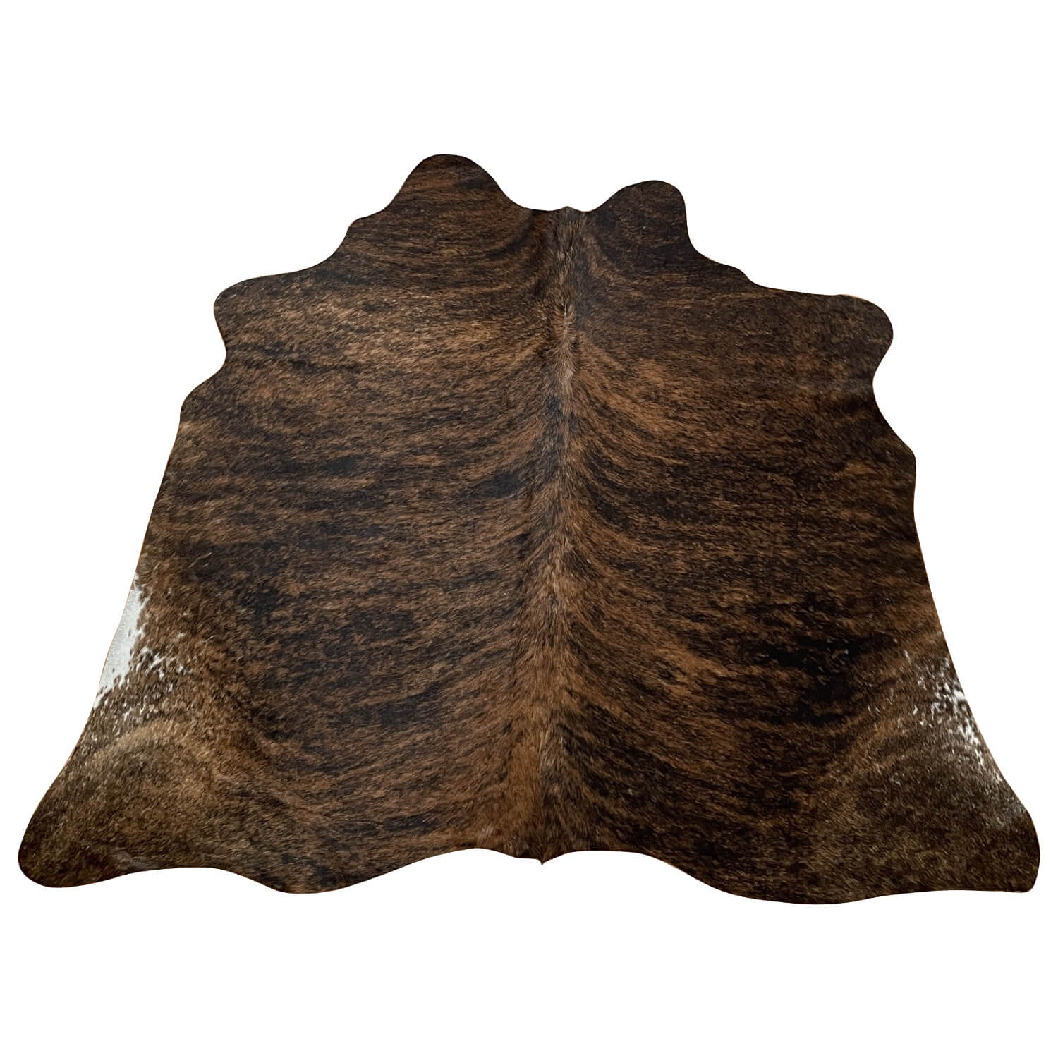 covor din piele de vaca exotic maro de mici dimensiuni