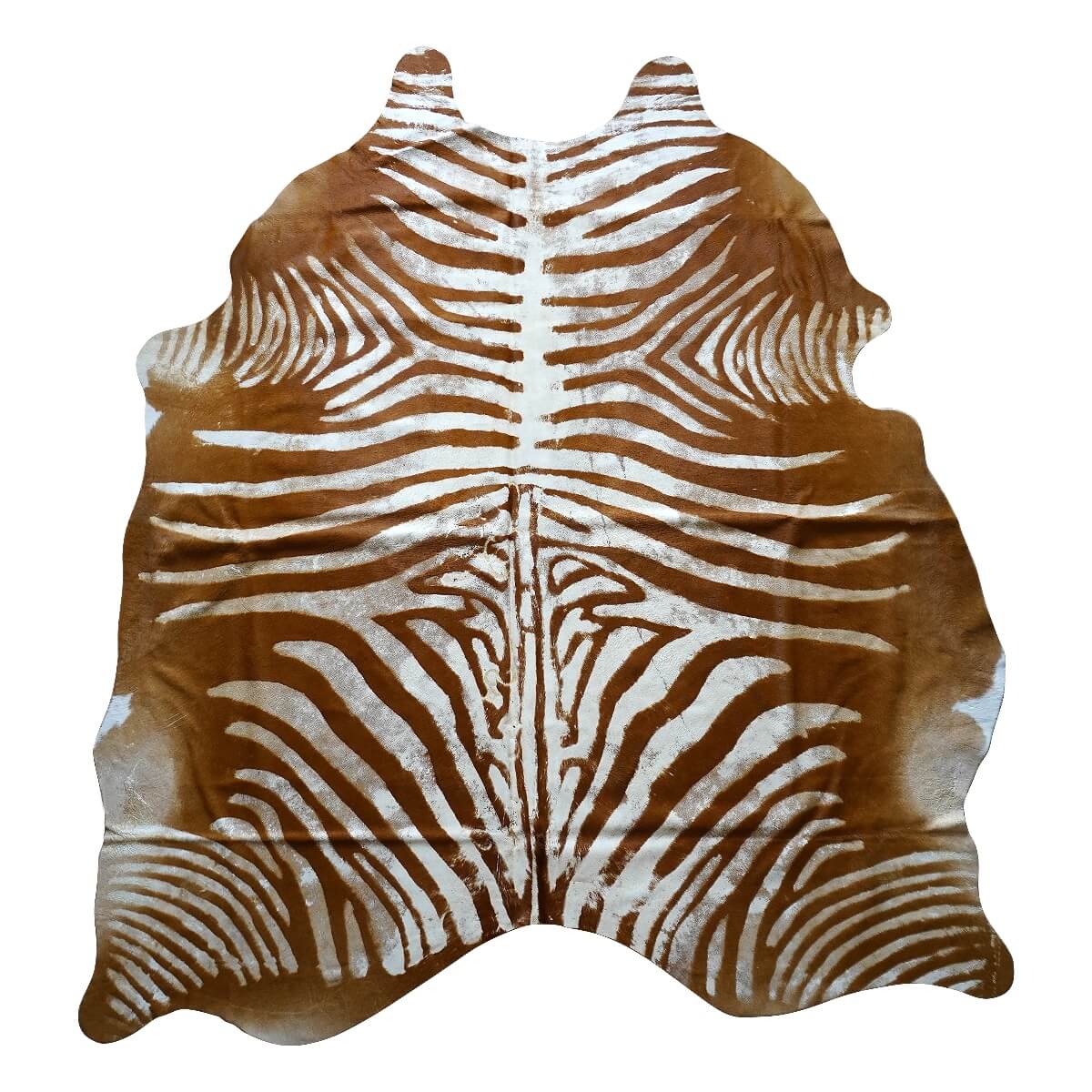 covor din piele de vaca cu desen zebra vintage, mango+bloom