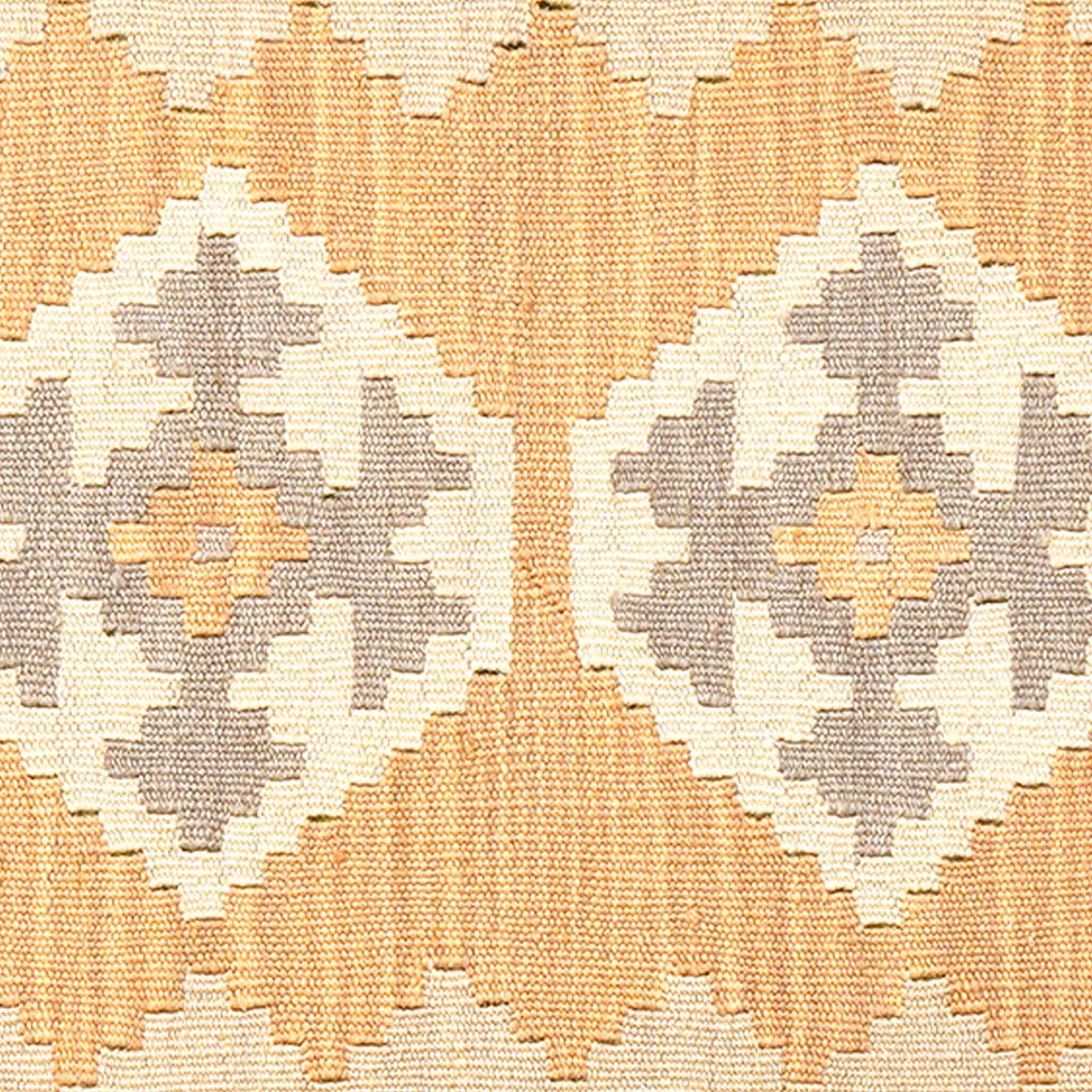 Covor traversa din lână țesut plat cu motive traditionale geometrice in nuante de gri si bej, Kilim Gashghai (193cm x 84cm)