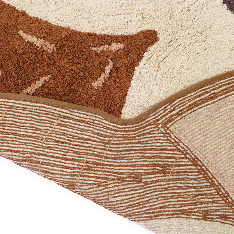 covoras pentru copii din bumbac model animal vulpe , spate antialunecare