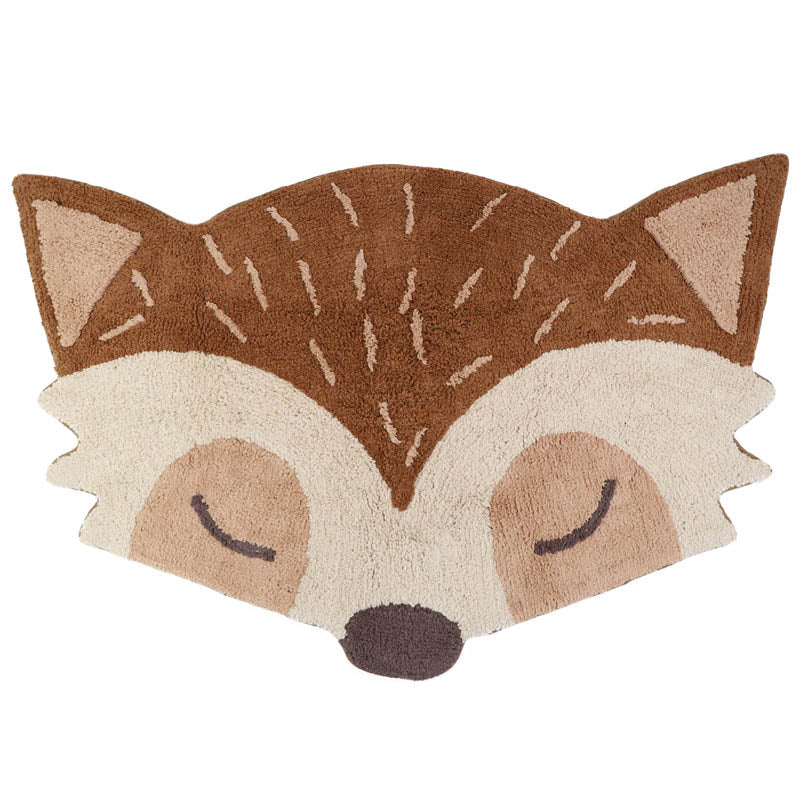 covoras pentru copii din bumbac model animal vulpe