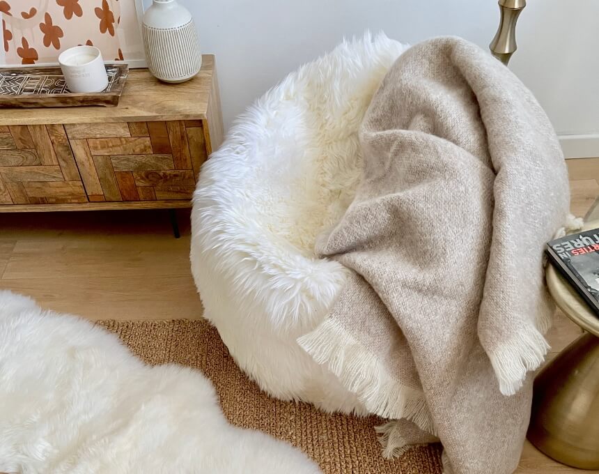 sheepskin bean bag XL