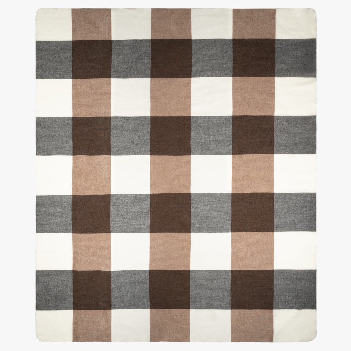 Patura in carouri din lana de alpaca, Gri Maro, reversibila