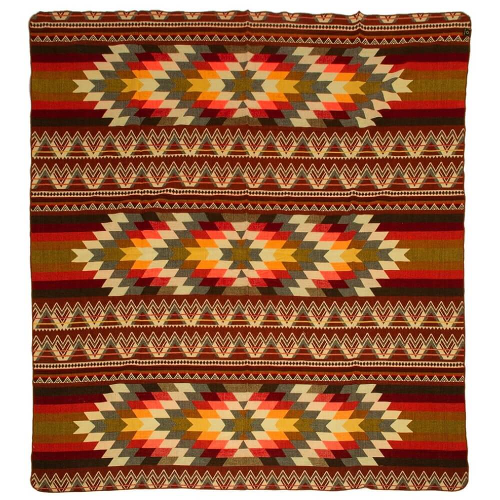 Patura reversibila din lana de alpaca antisana, fata cu portocaliu