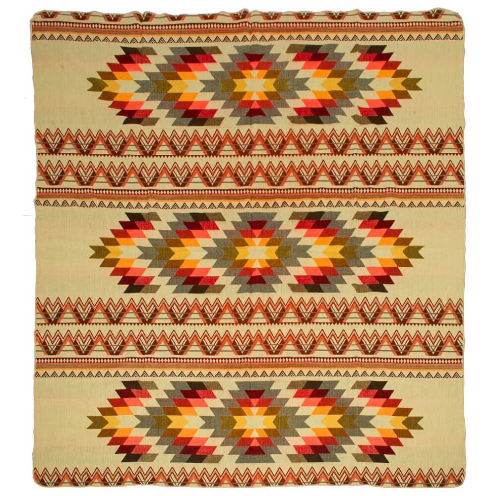 Patura reversibila din lana de alpaca antisana portocaliu, spate