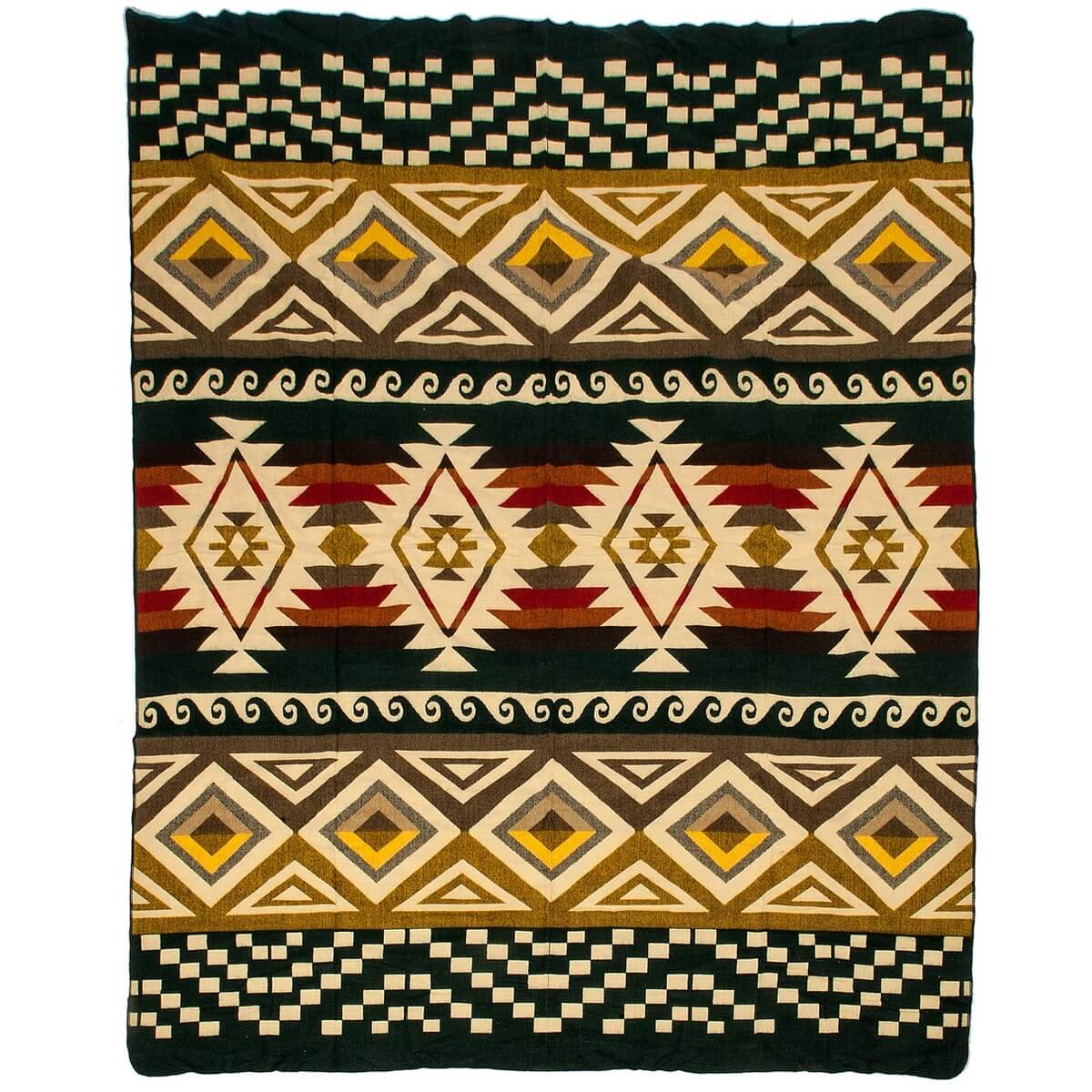 patura mare reversibila din lana de alpaca cayambe, doua fete partea verde inchis