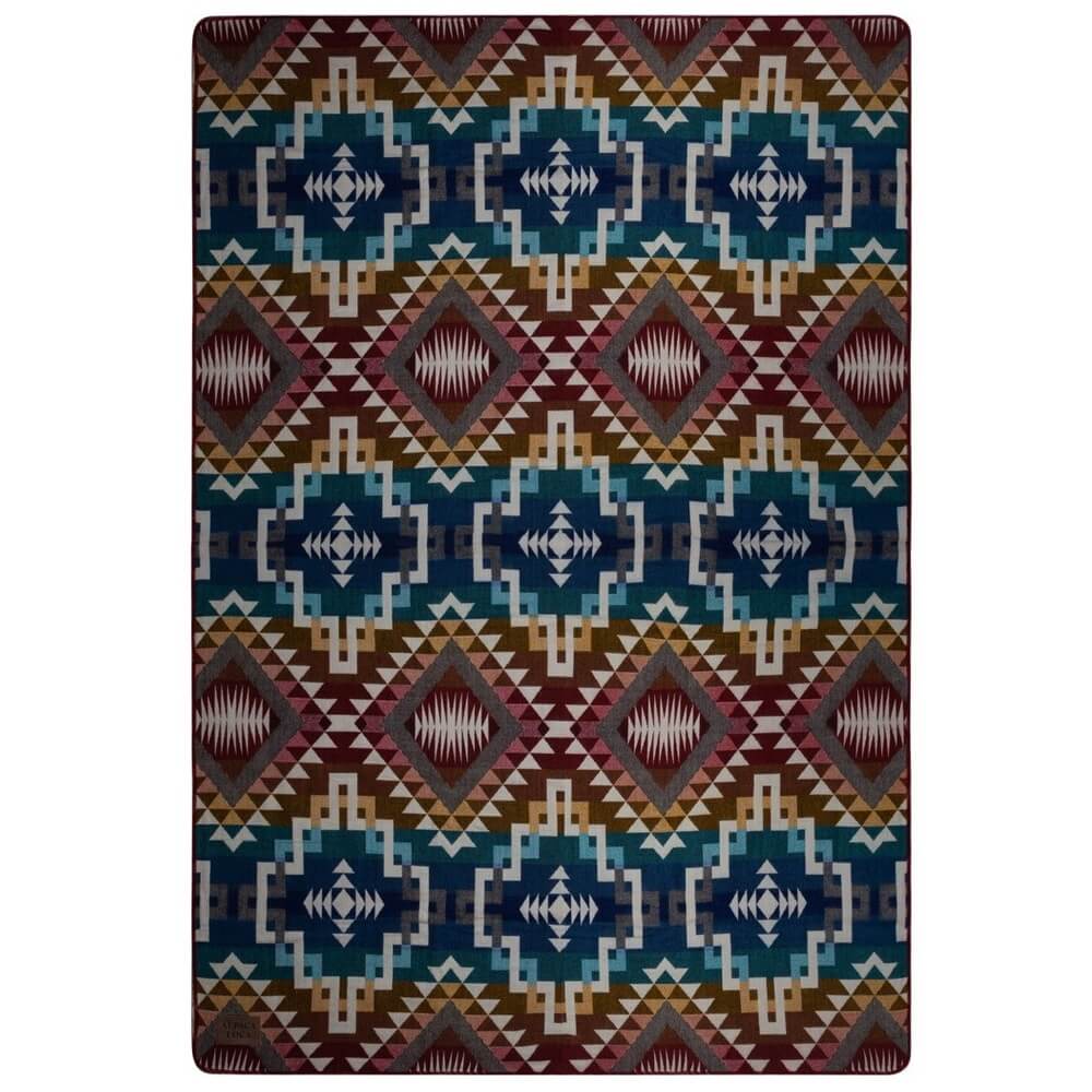 patura reversibila din lana de alpaca pufoasa si moale Guayaquil, multicolora, fata