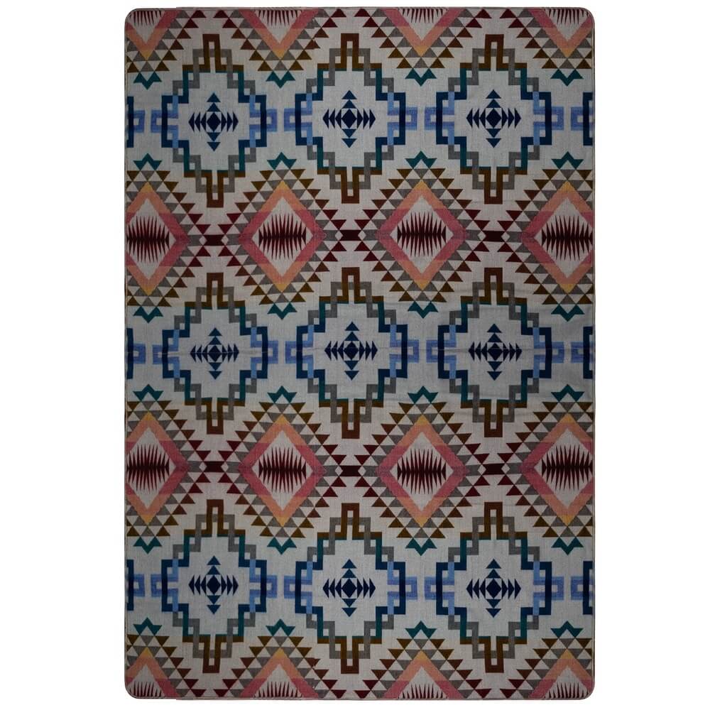 patura reversibila din lana de alpaca pufoasa si moale Guayaquil, multicolora, spate