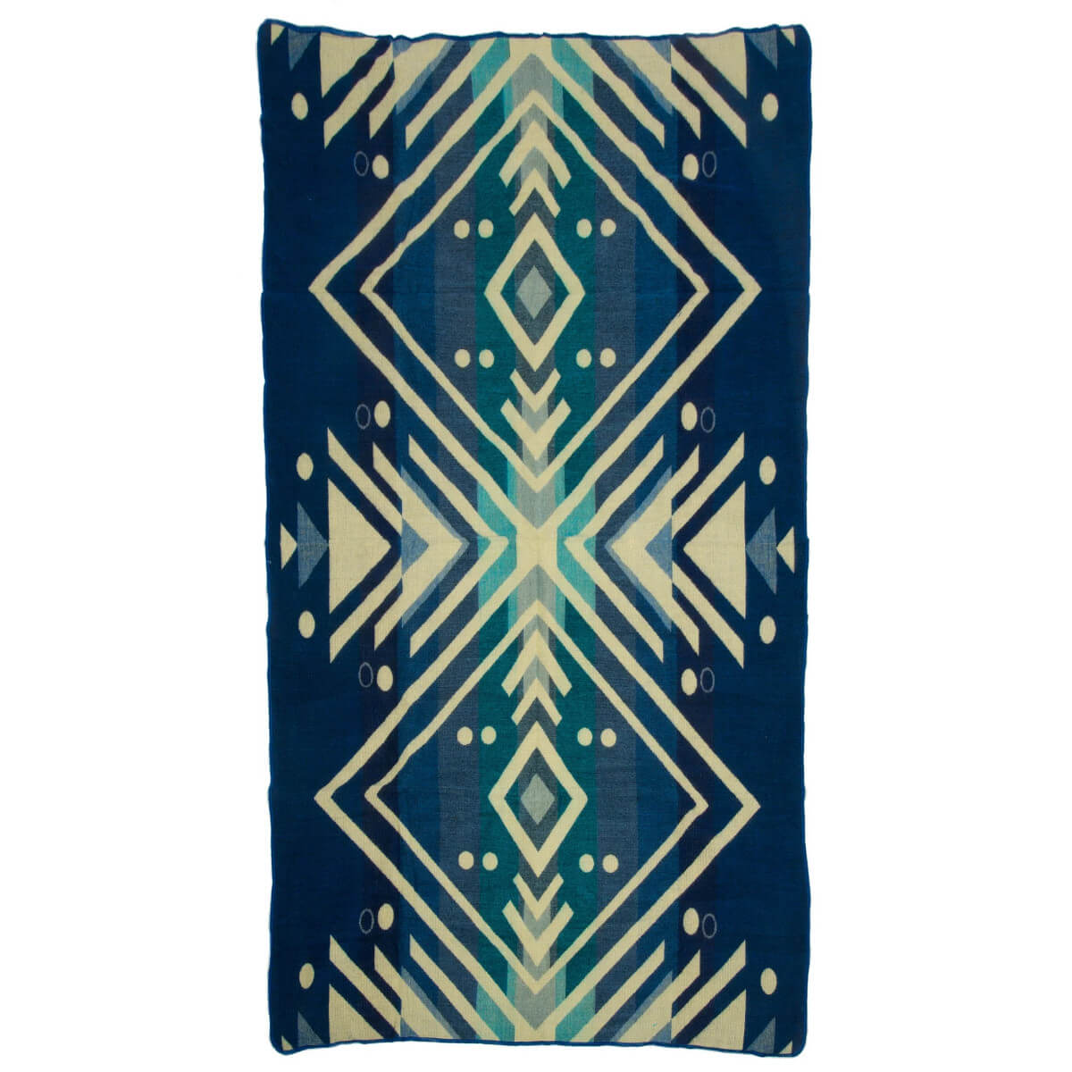 patura mica reversibila din lana de alpaca imbabura doua fete partea albastru