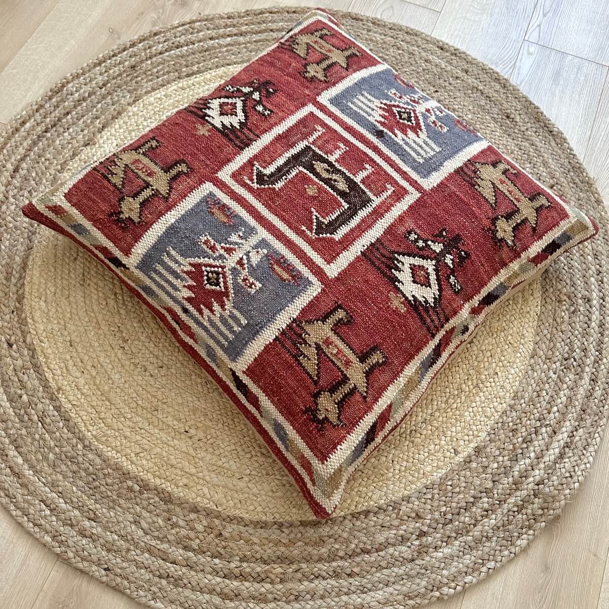 perna de podea kilim birdsong, din lana naturala cu model aztec