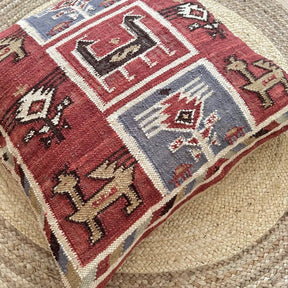 perna de podea kilim birdsong, din lana naturala cu model aztec, zoom2