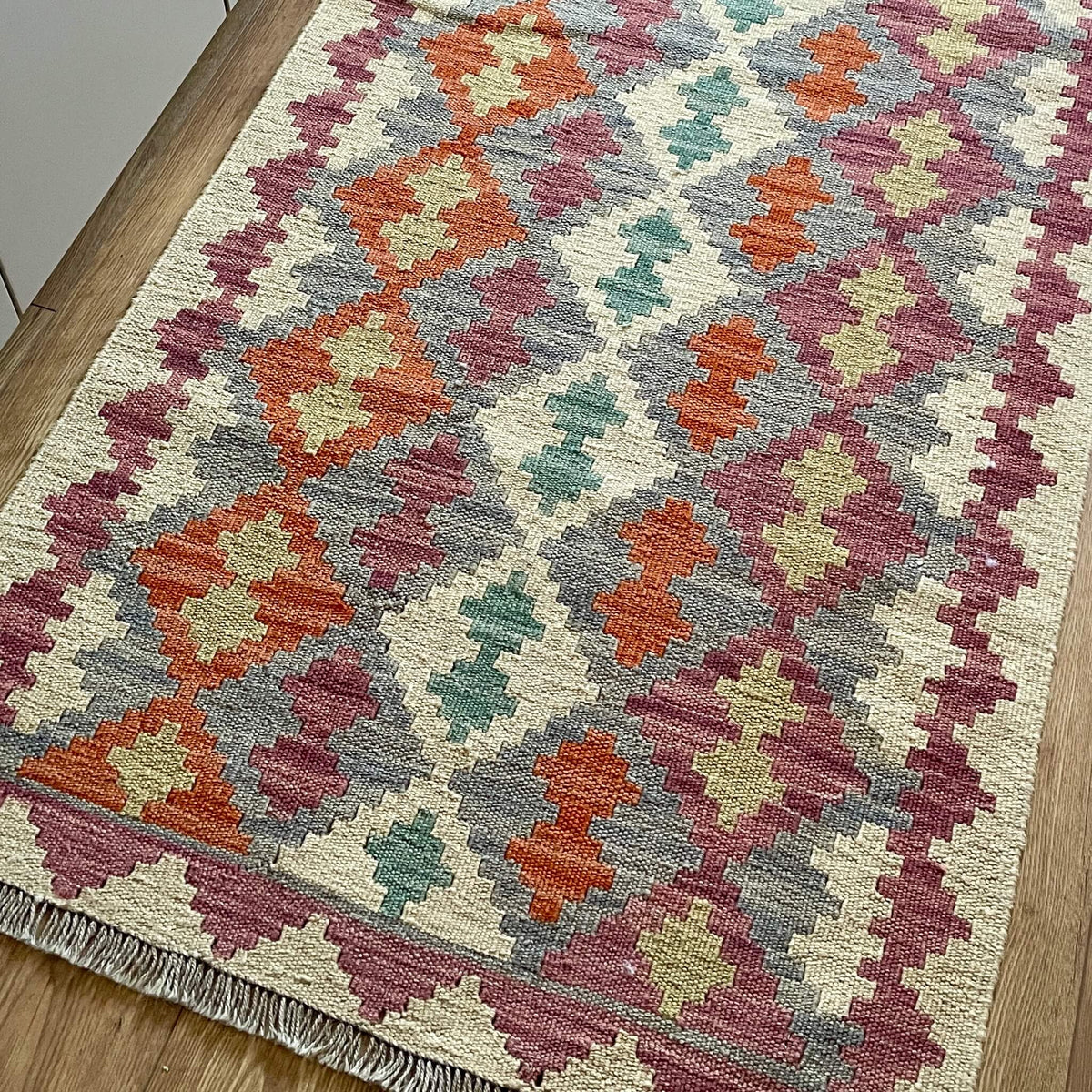 covor traversa din lana multicolor zoom