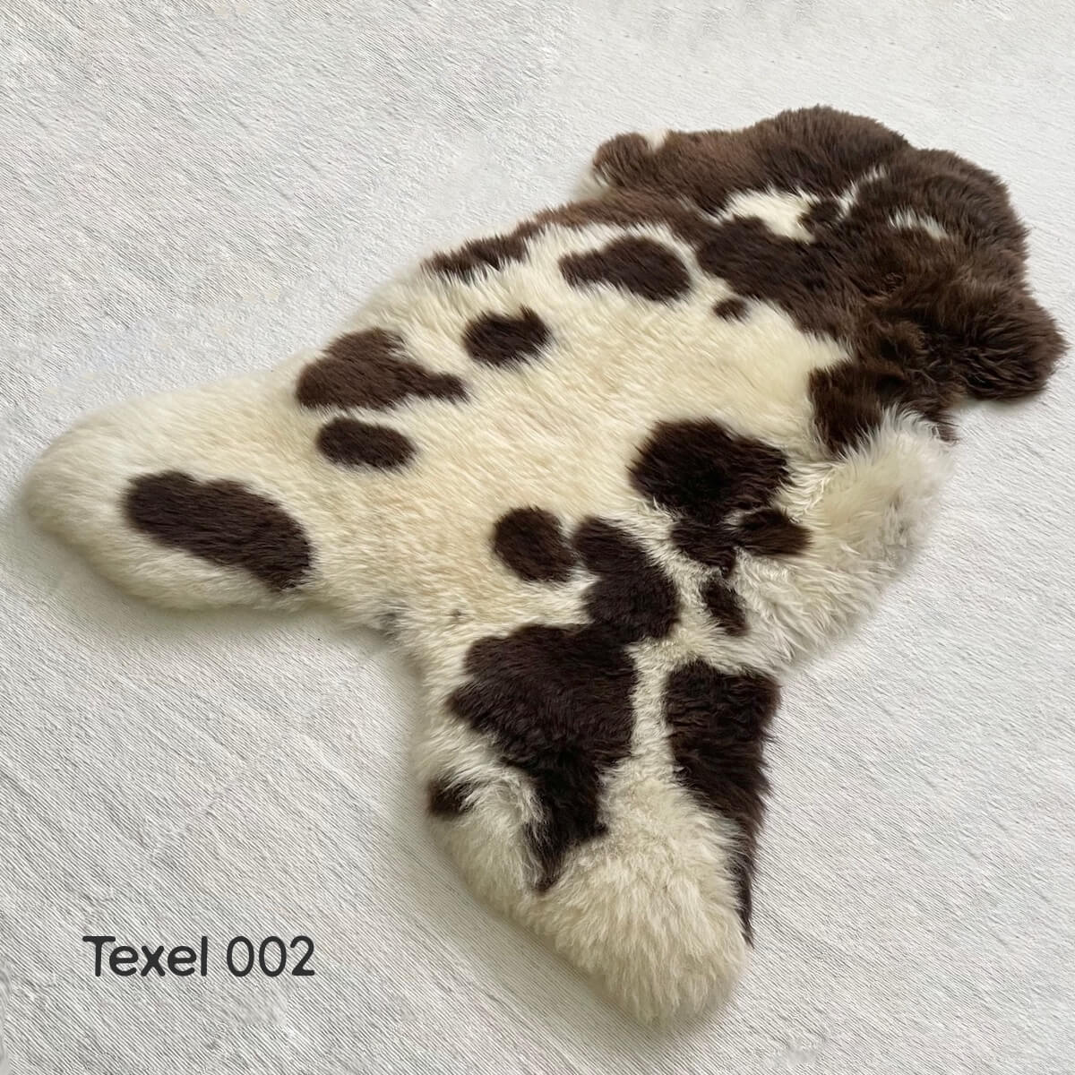 Covor din blana de oaie Texel, Natural cu Pete
