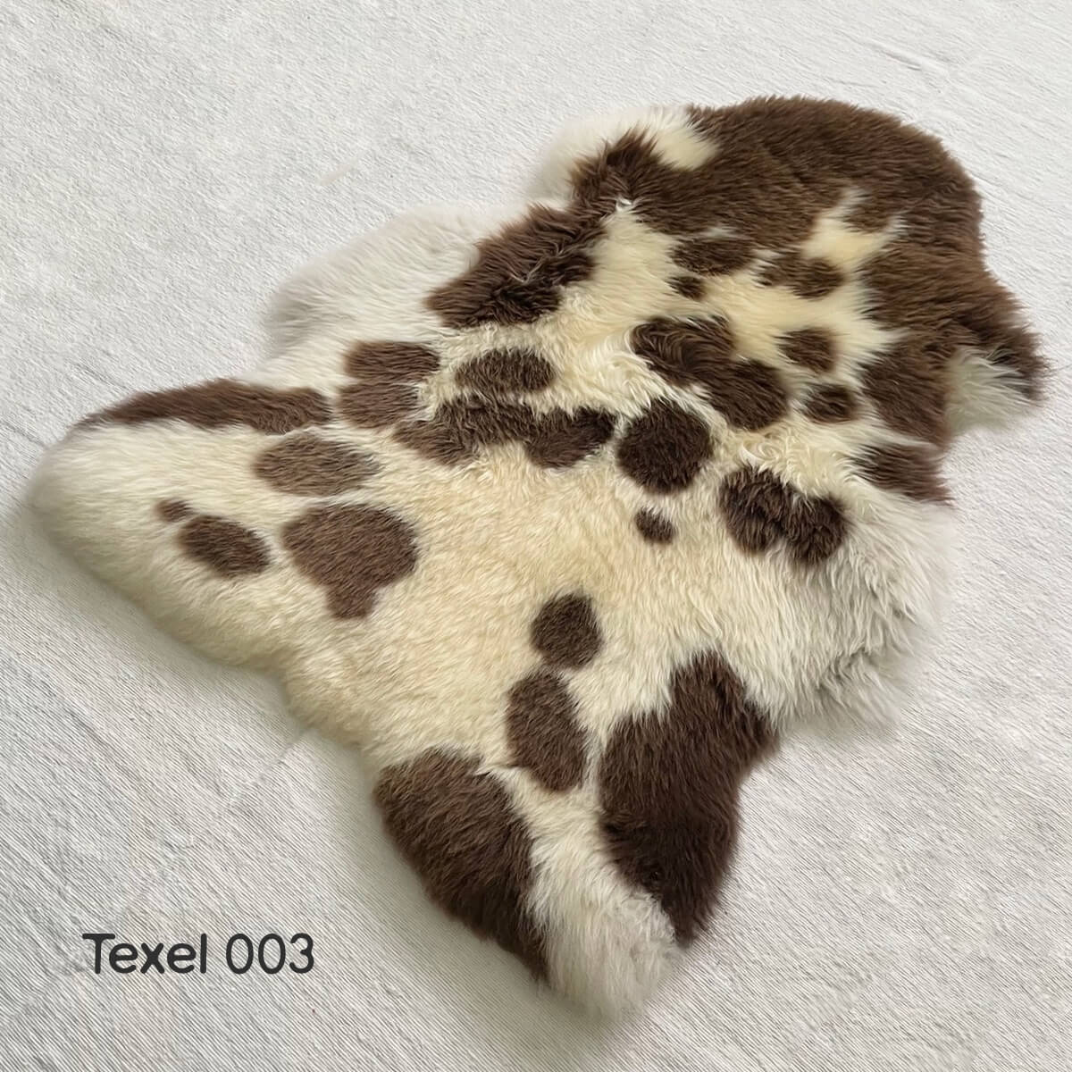 Covor din blana de oaie Texel, Natural cu Pete