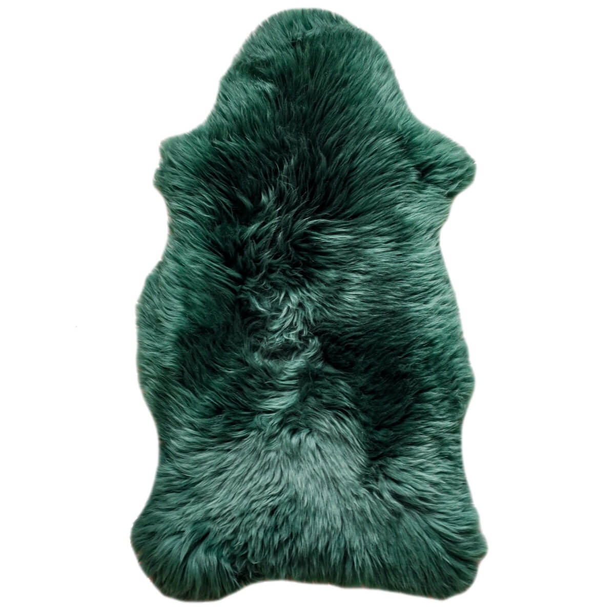 covor vopsit din blana de oaie de culoare verde smarald, mango+bloom