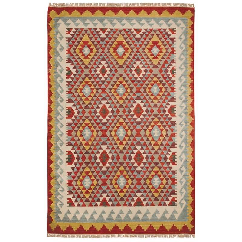 Covor Traditional din Lana cu Tesatura Plata - Kilim Khiva