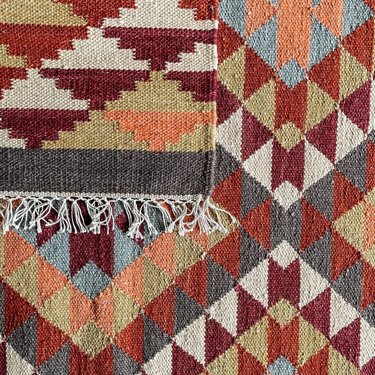 covor traditional kilim alwar din lana si bumbac, zoom