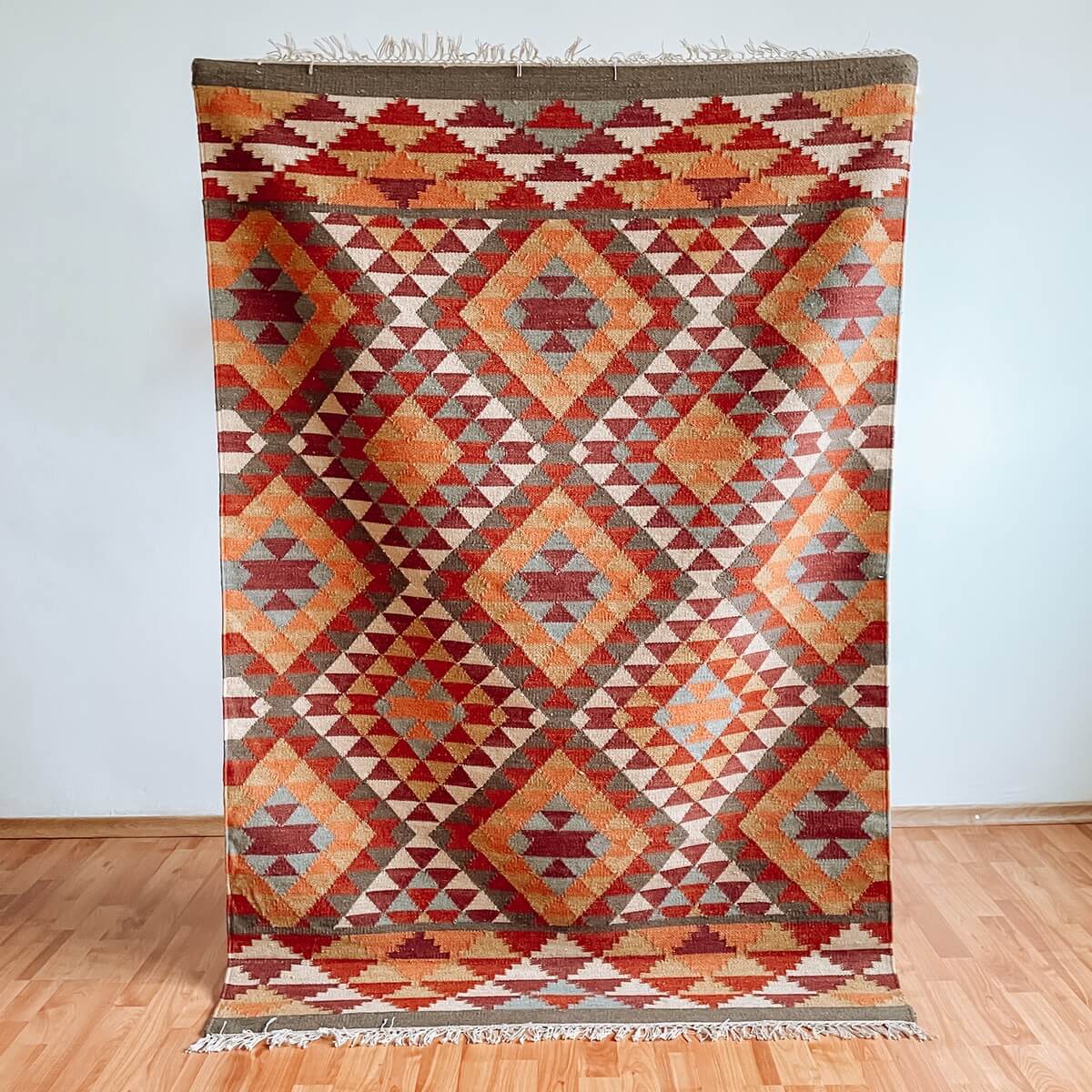 covor traditional kilim alwar din lana si bumbac, mango+bloom