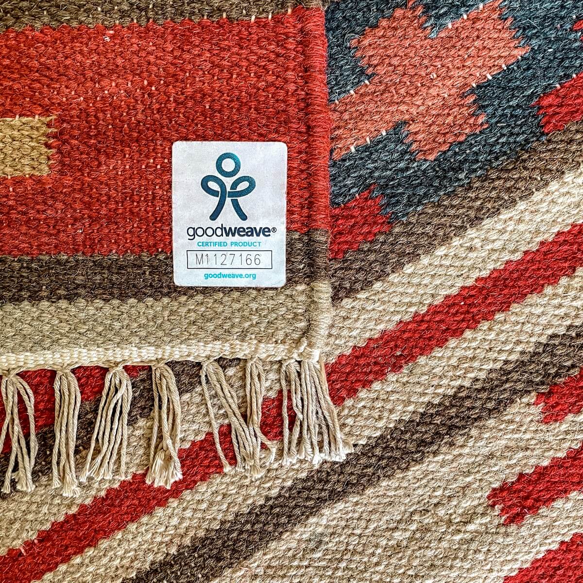 covor traditional kilim kashi din lana si bumbac, certificat goodweave