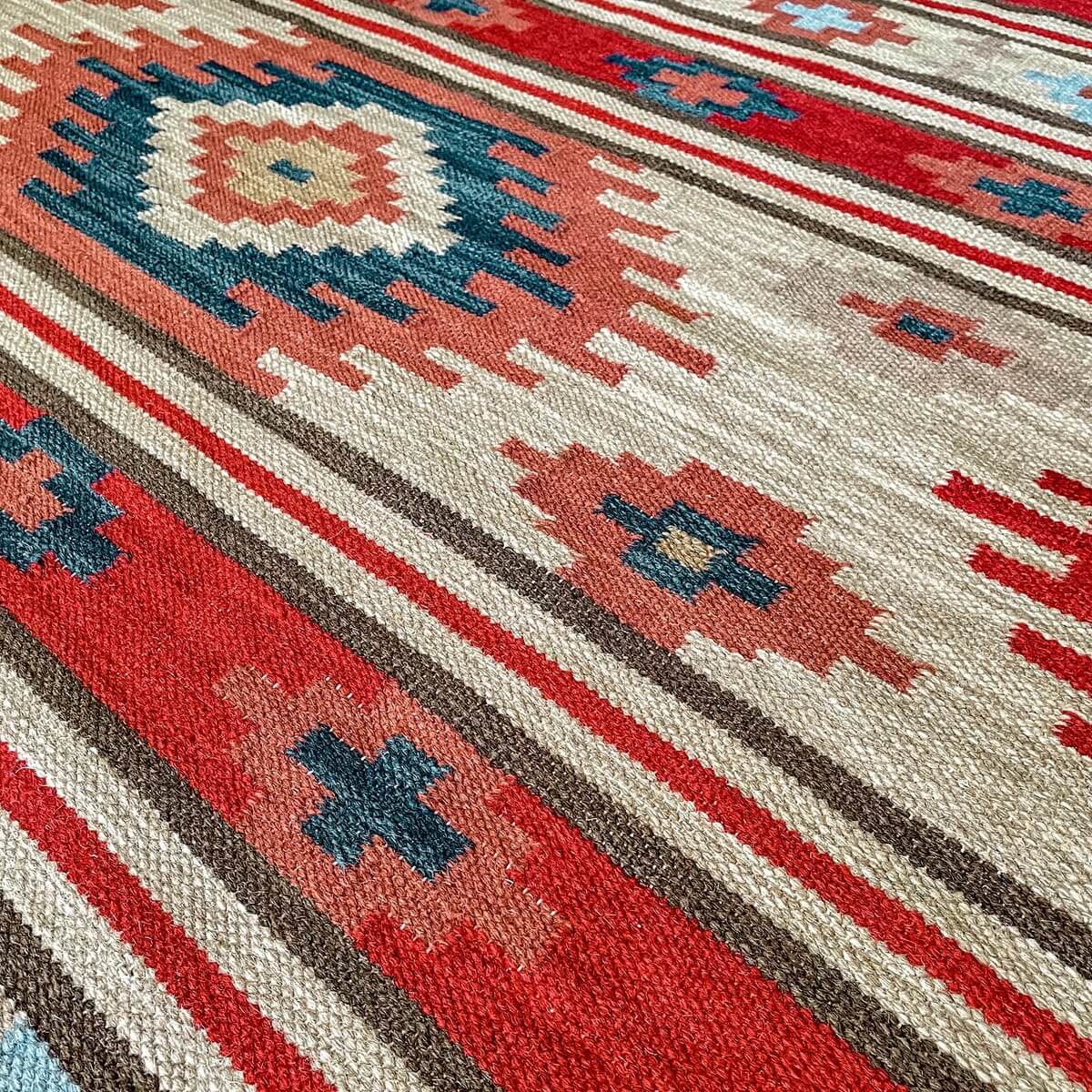 covor traditional kilim kashi din lana si bumbac, zoom