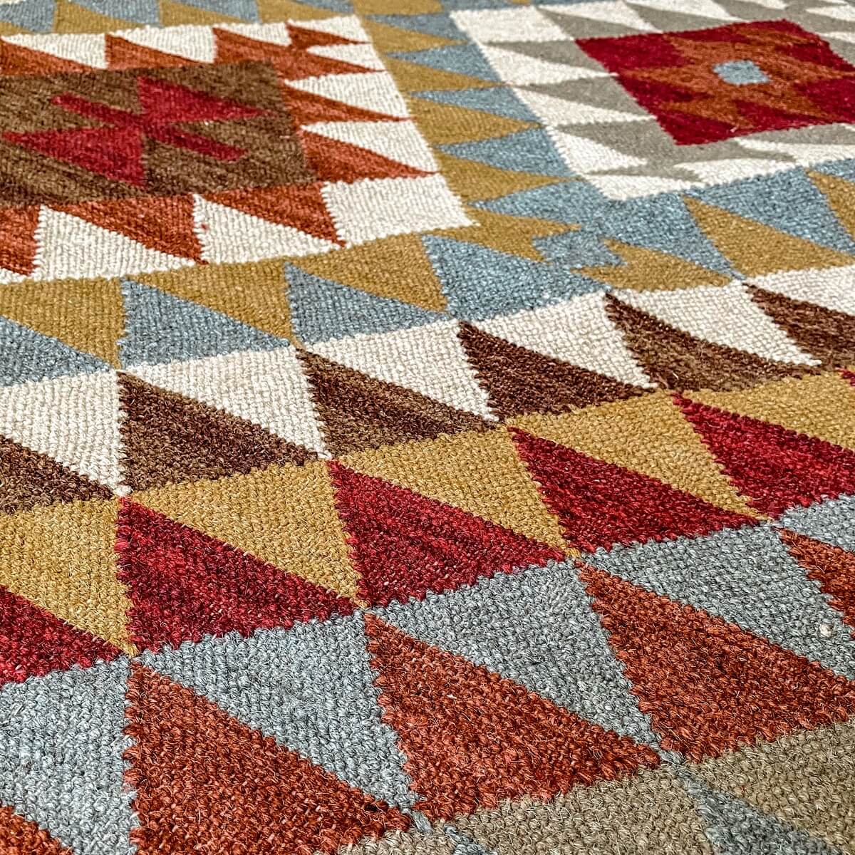 covor traditional kilim kazak din lana si bumbac, zoom