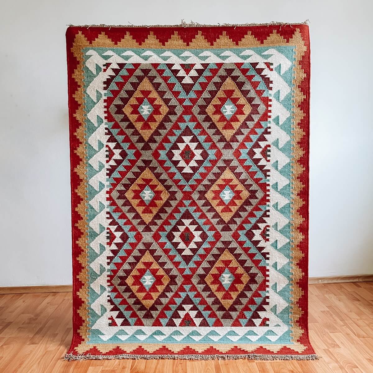 covor traditional kilim din lana khiva, mango+bloom