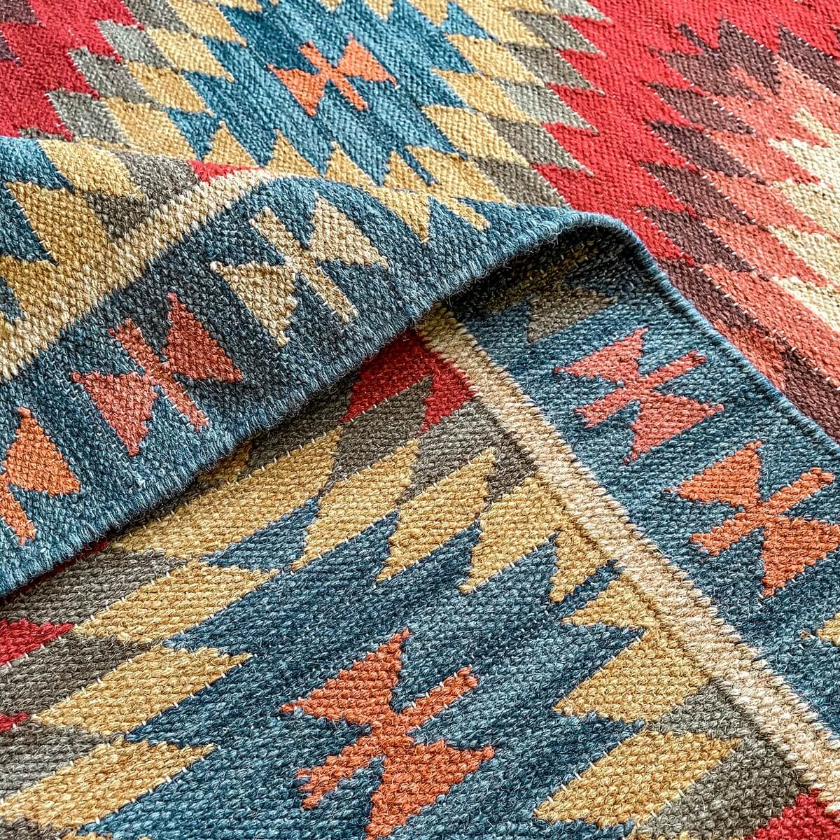 covor traditional kilim khorassan din lana si bumbac, zoom