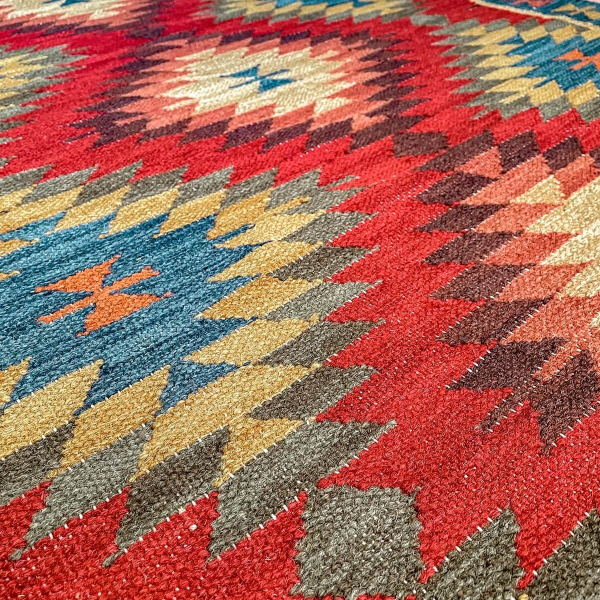 covor traditional kilim khorassan din lana si bumbac, zoom