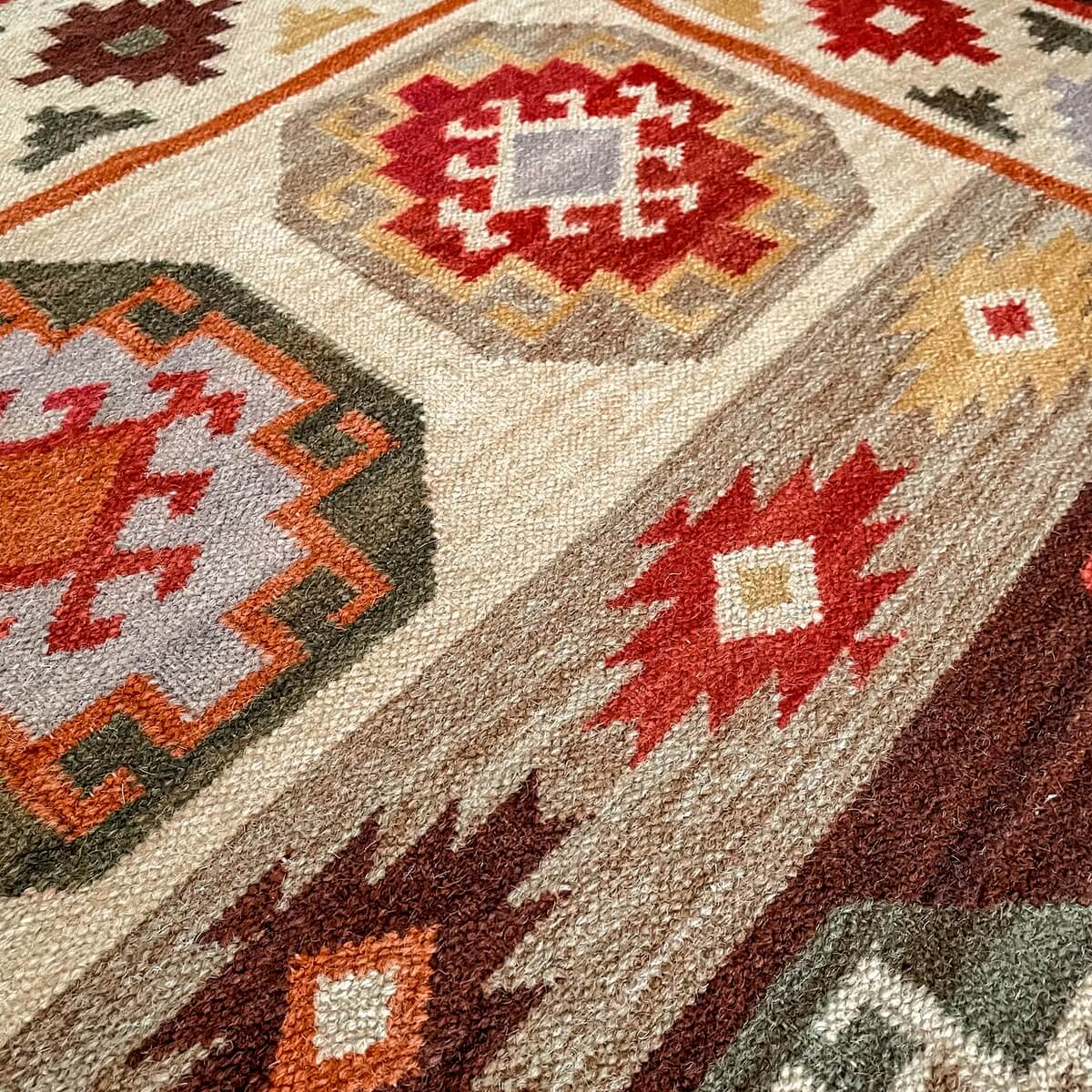 covor traditional kilim kohra din lana si bumbac, zoom