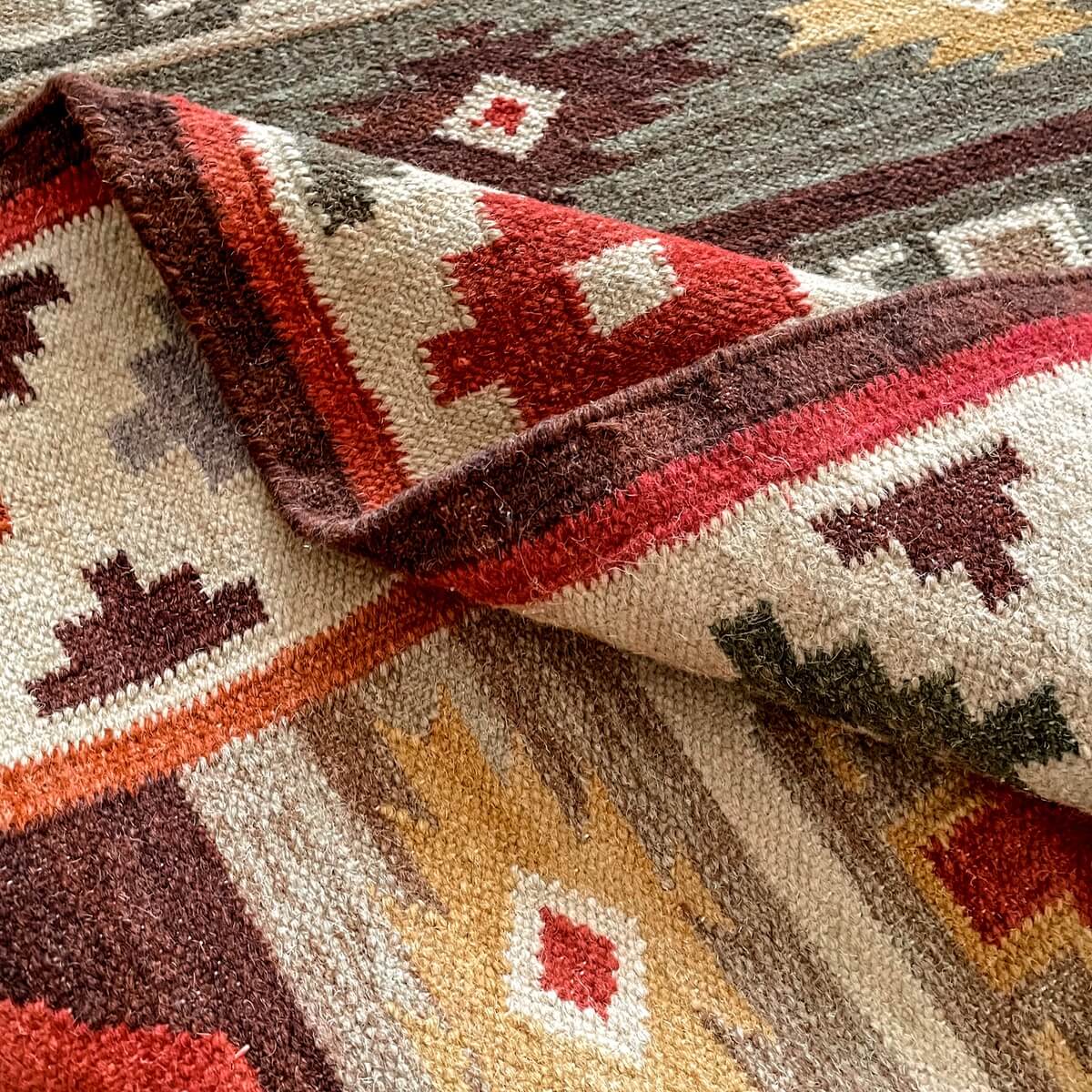 covor traditional kilim kohra din lana si bumbac, zoom