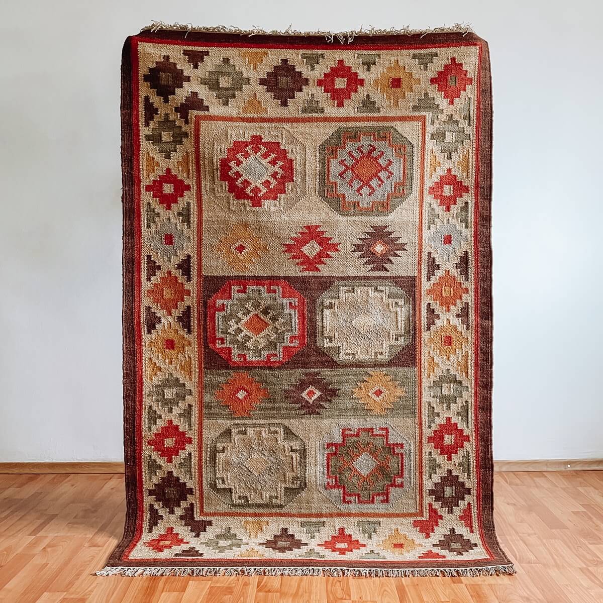 covor traditional kilim kohra din lana si bumbac, mango+bloom