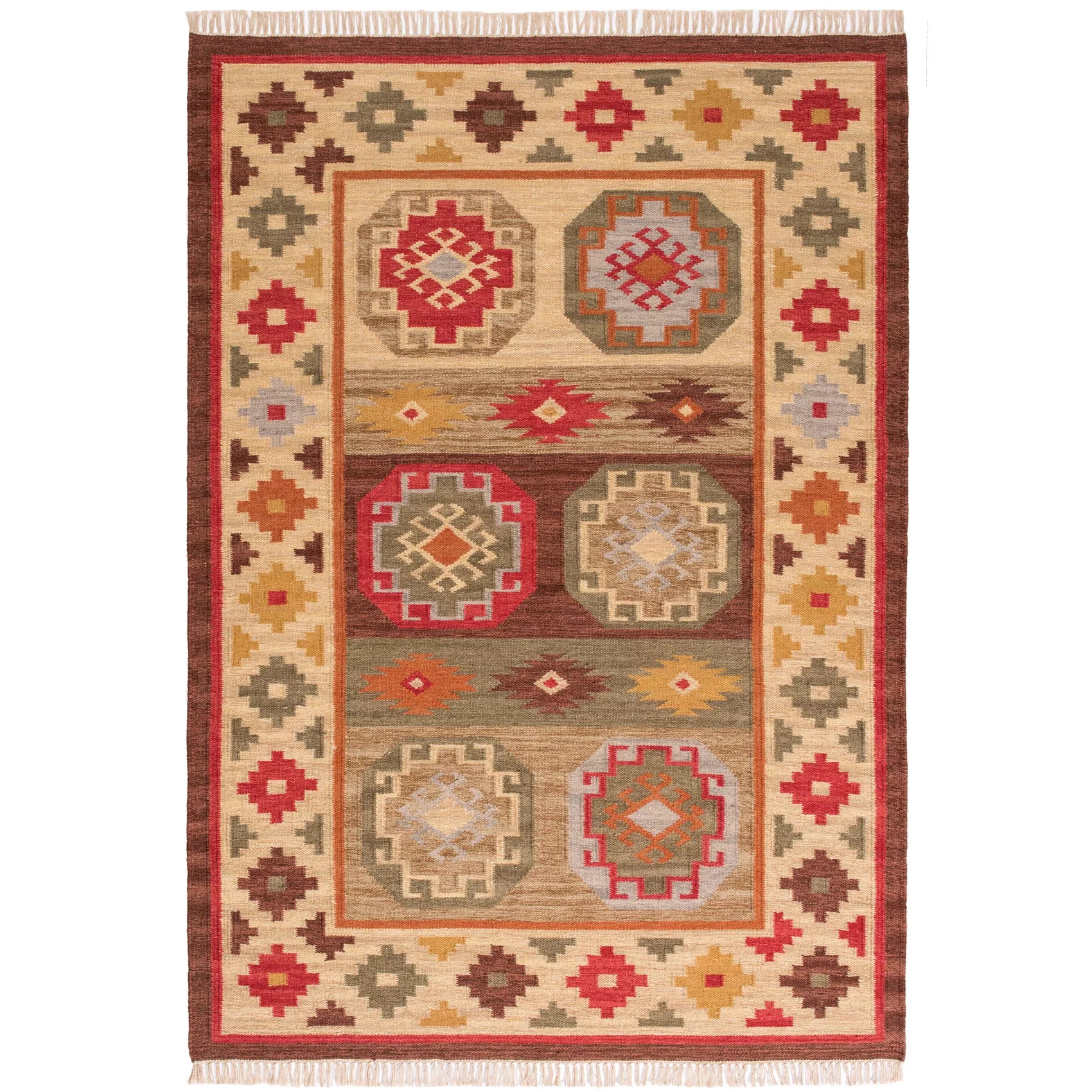 covor kilim kohra handmade india culori bogate