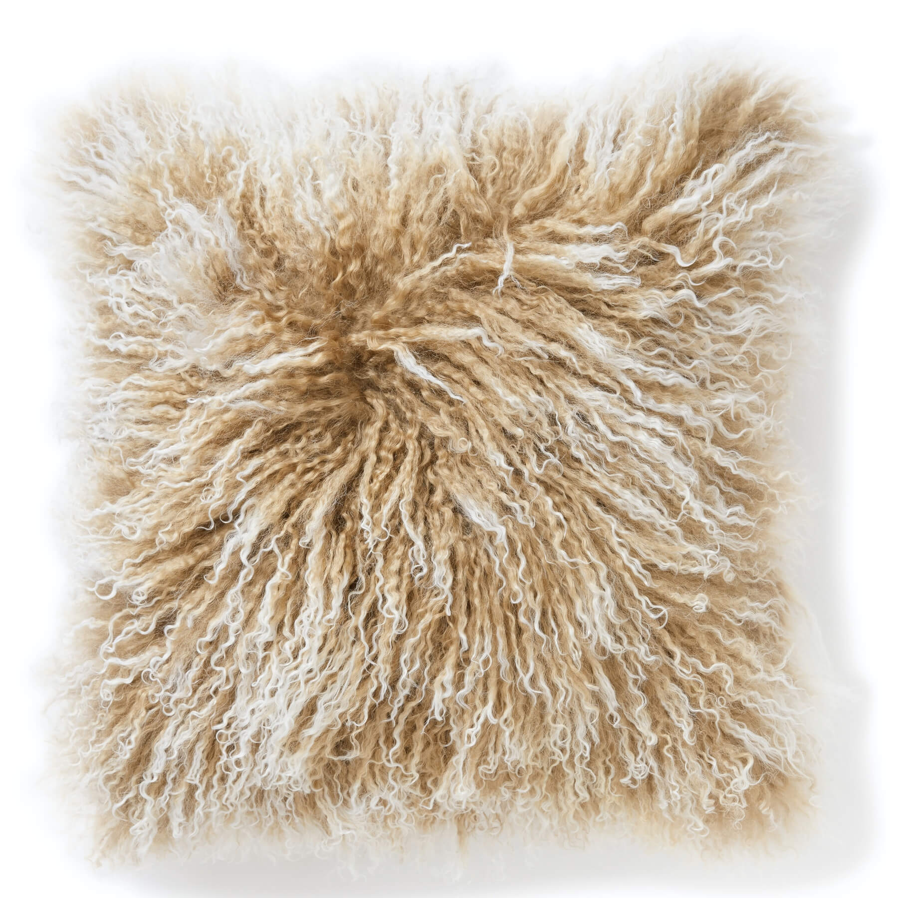 Perna Decorativa din Blana de Oaie Tibetana, culoare bej inzapezit