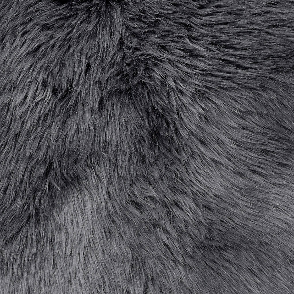 Covor Dublu din Blana de Oaie, Gri Inchis
