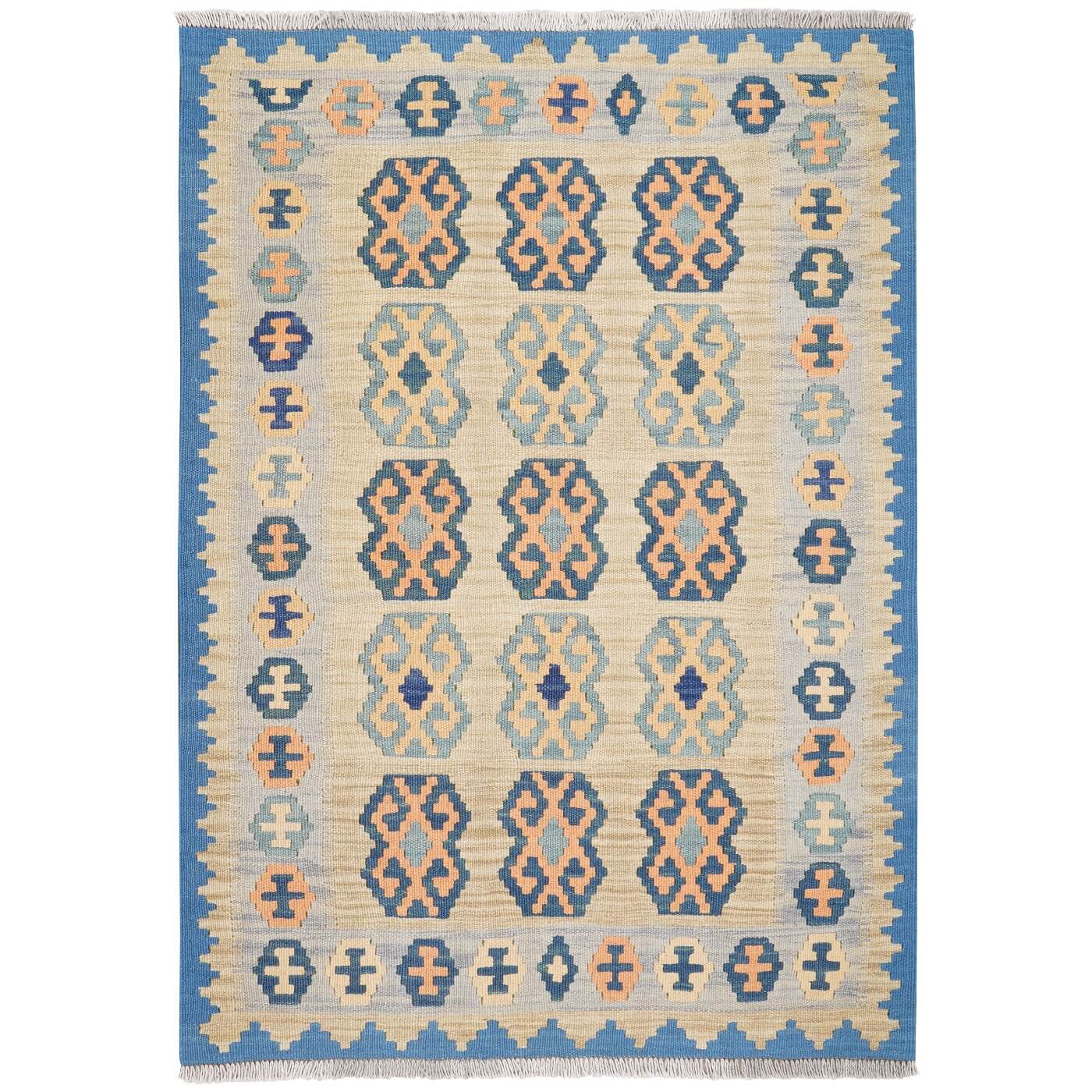 Covor tradițional din lână Kilim Gashghai țesătură plată 150x100 cm