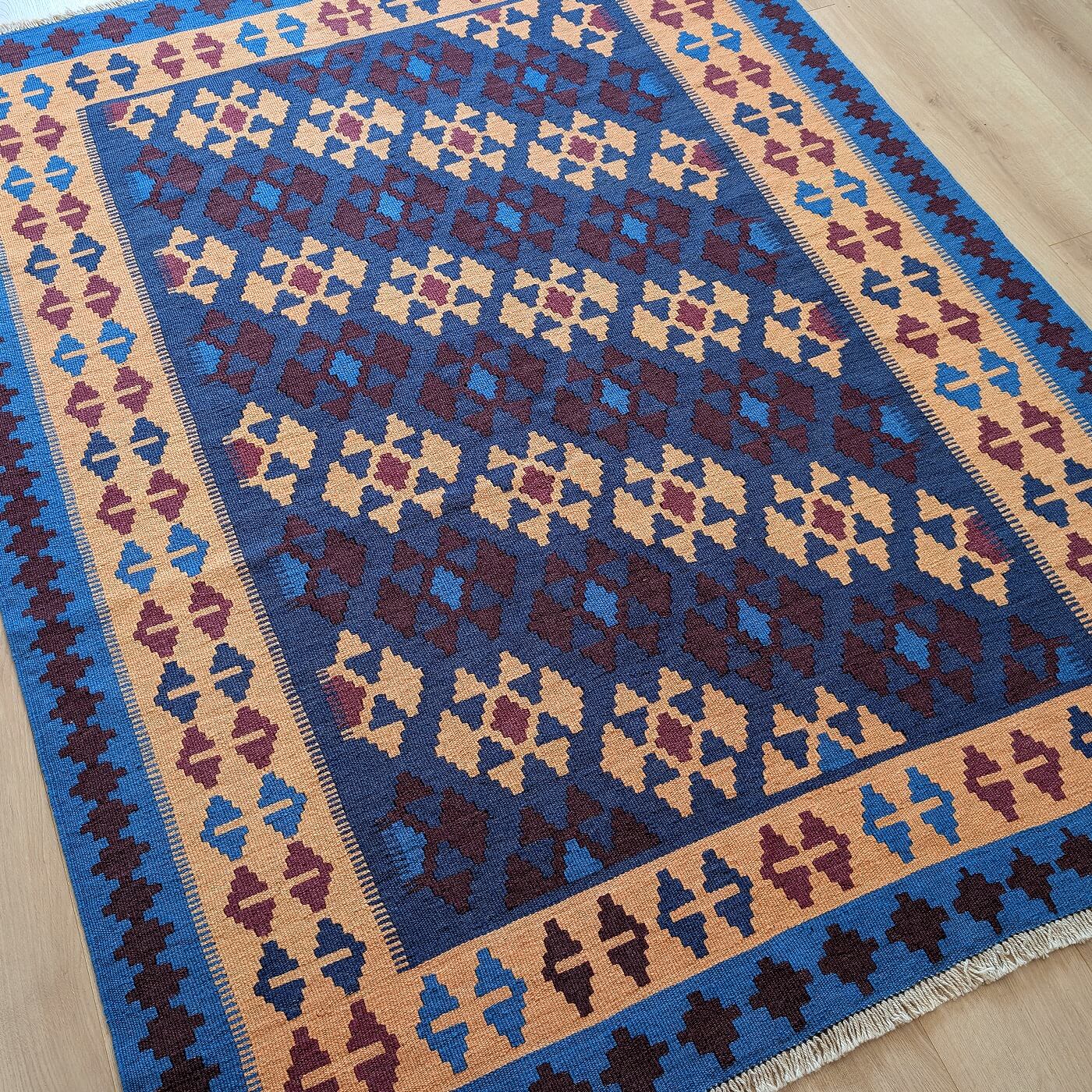 Covor din lână tradițional Kilim Gashghai țesut plat fără fir