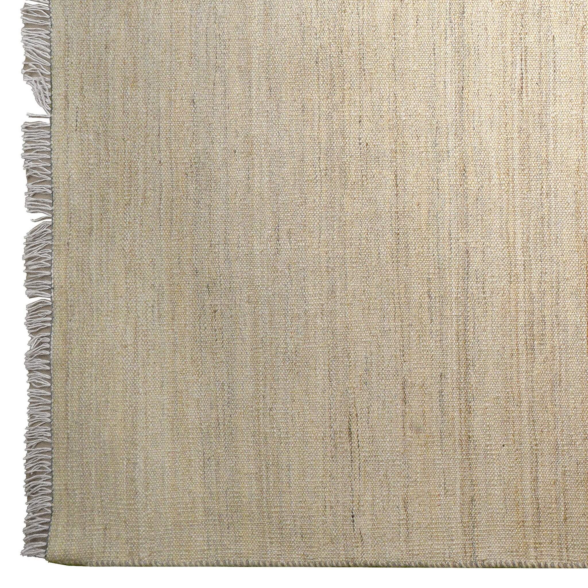 Covor din lână țesut manual intr-o nuanta naturala Kilim Gashghai (249cm x 172cm) cu franjuri