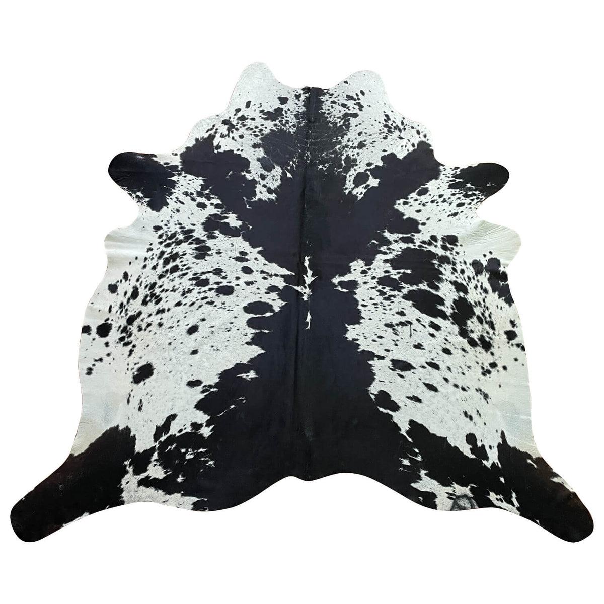 covor din piele de vaca alb si negru cu pete, mango+bloom