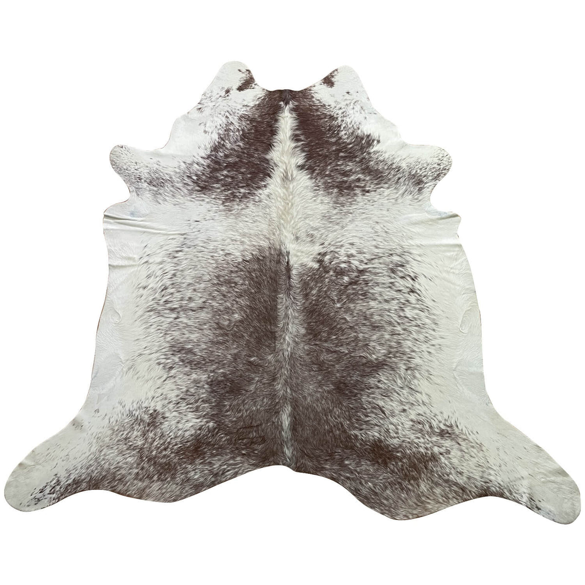 covor din piele de vaca negru alb cu maro, mango+bloom