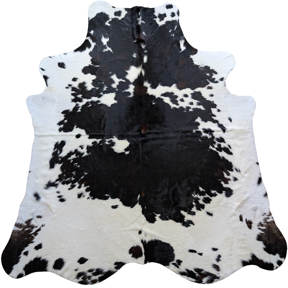 covor premium dutch din piele naturala de vaca alb cu negru, mango+bloom