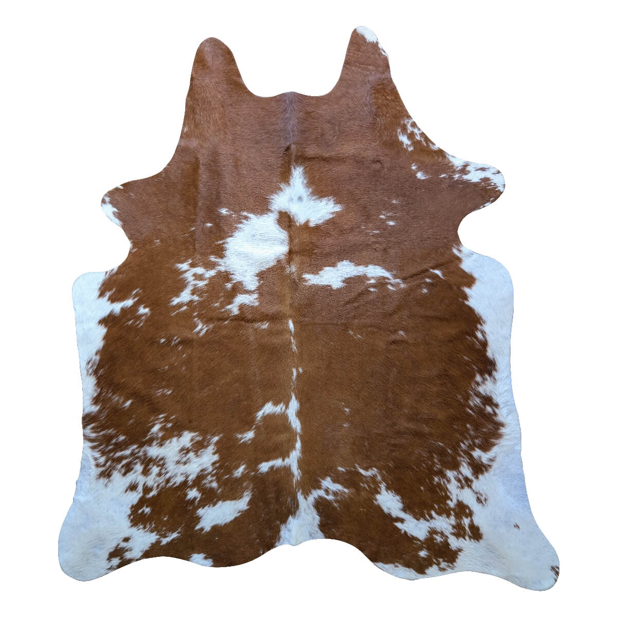 covor natural din piele de vaca maro cu alb mbch484, mango+bloom