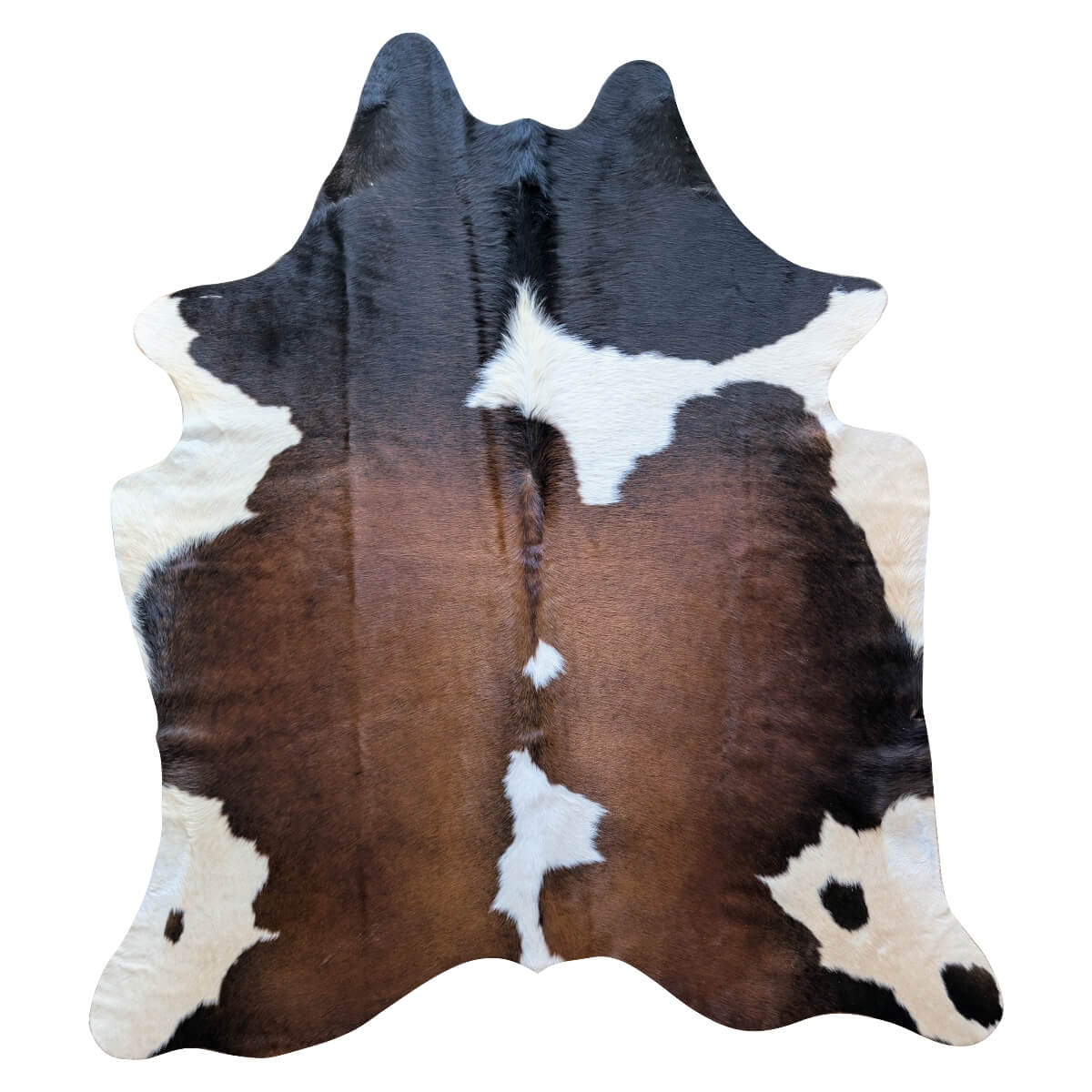 covor din piele naturala de vaca in culori tricolore mbch486, mango+bloom