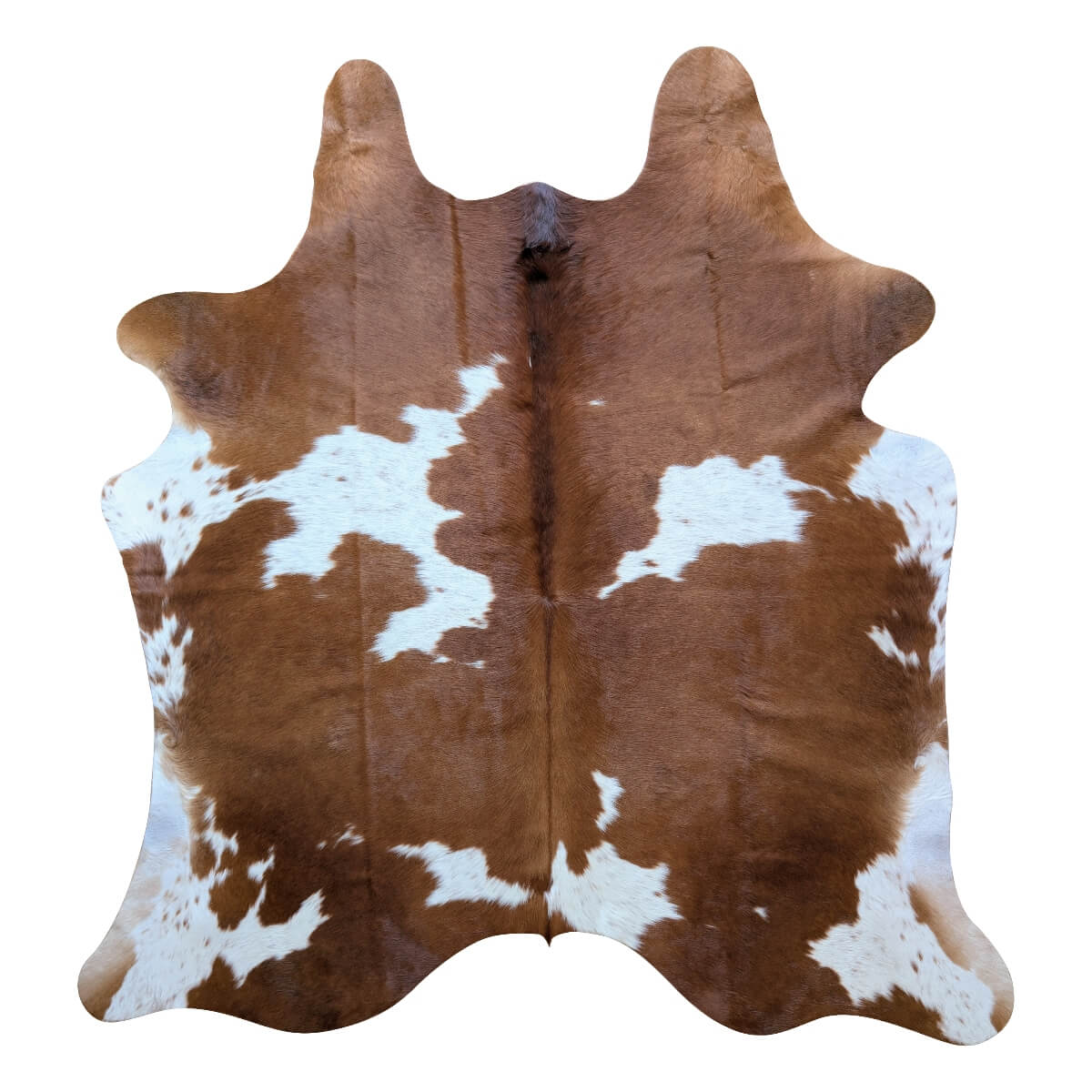 covor din piele de vaca maro cu pete albe mbch487, mango+bloom
