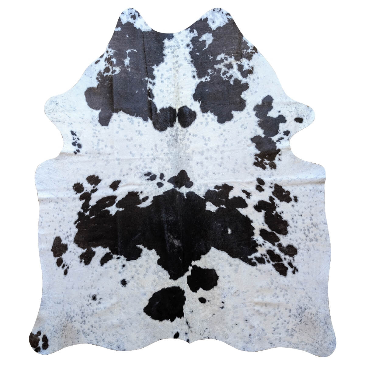 covor din piele de vaca alb cu pete negre mbch488, mango+bloom