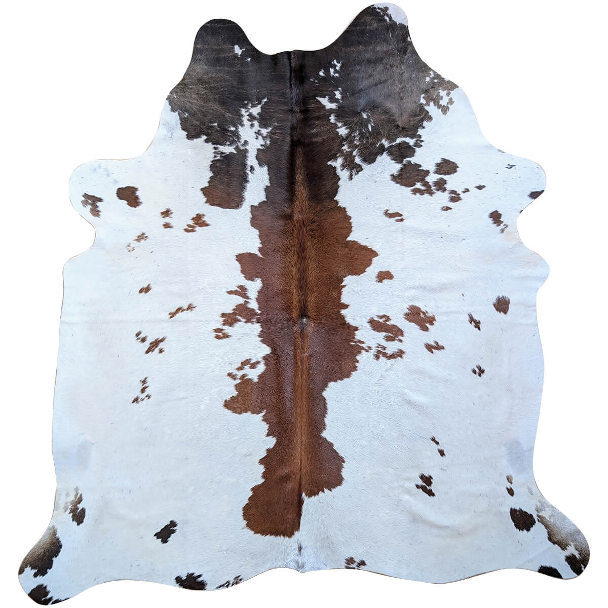 covor din piele de vaca alb cu pete maro mbch492, mango+bloom
